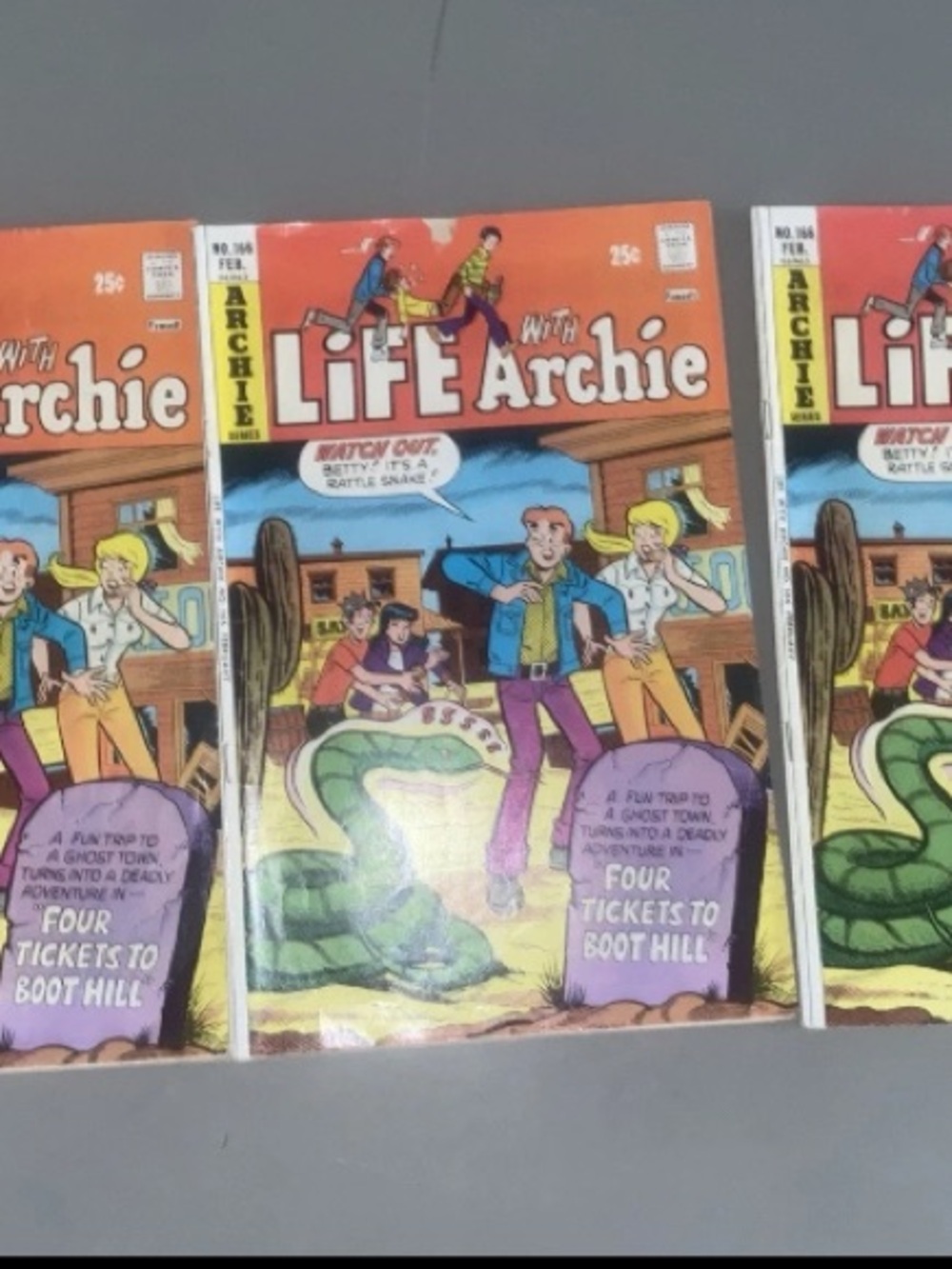 3 Life with Archie issue number 166 Includes Worksheets And Folder Vintage